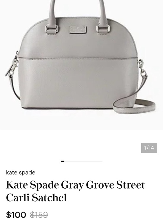 kate spade Handbags - Kate Spade Gray Grove Street Carli Satchel - Elegant Gray Crossbody